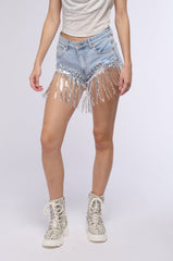 HAD ENOUGH DISTRESSED DENIM MINI SHORT