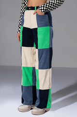 HALLIE COLOR BLOCKED WIDE LEG PANT