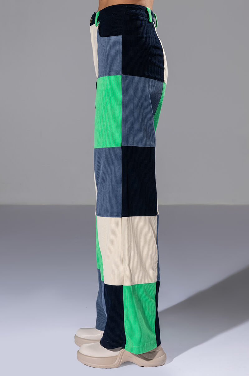 HALLIE COLOR BLOCKED WIDE LEG PANT