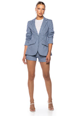 HANSEL PIN STRIPE FITTED BLAZER