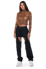 HAZEL MOCKNECK LONGSLEEVE TOP