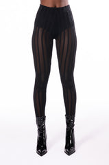 HEAR ME SAY MESH STRIPED LEGGING