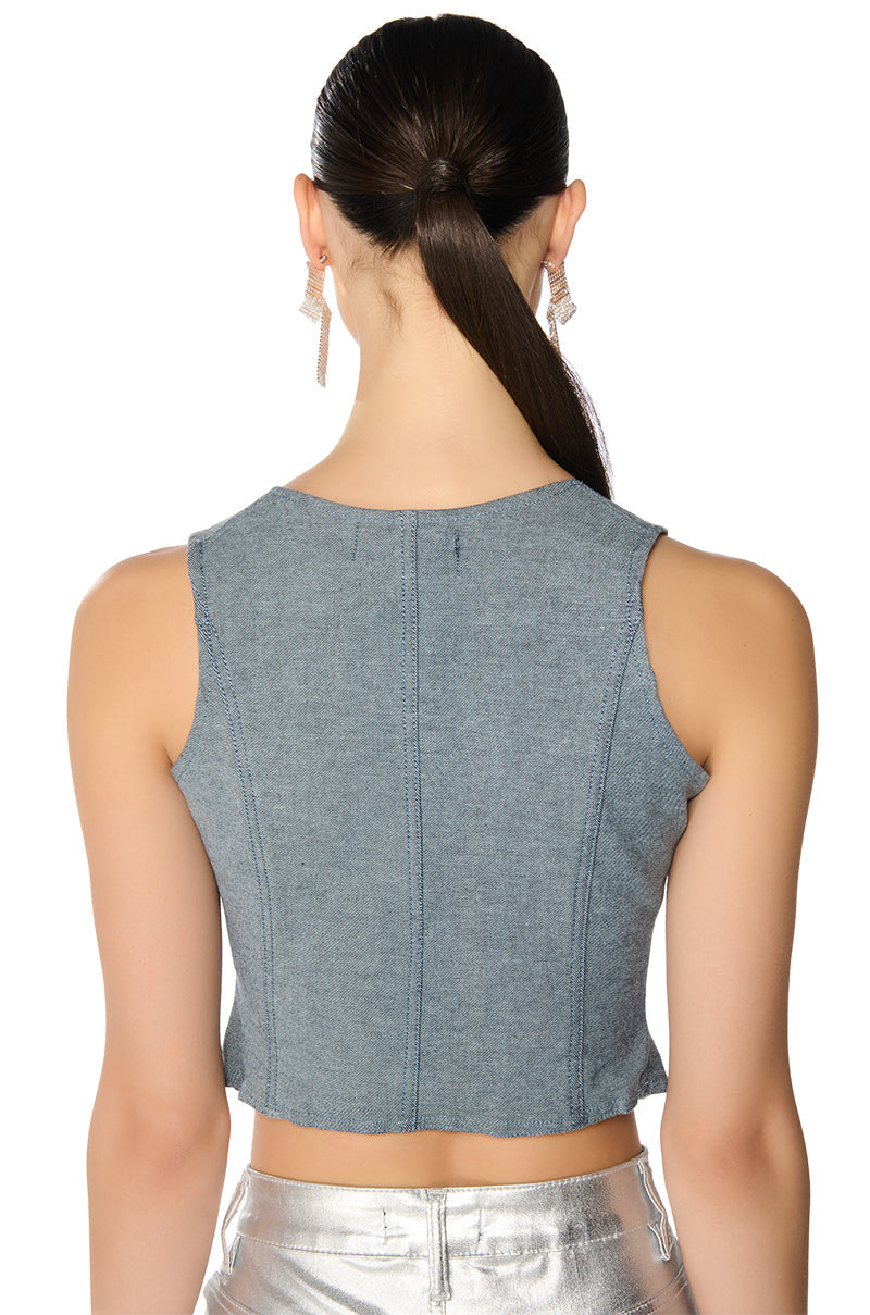 HEART ON DENIM VEST