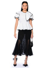 HEAVEN SENT SHORT SLEEVE PEPLUM BLOUSE