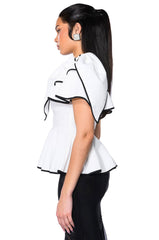 HEAVEN SENT SHORT SLEEVE PEPLUM BLOUSE