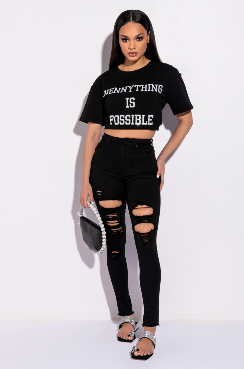 HENNYTHING IS POSSIBLE OVERSIZED GRAPHIC TSHIRT