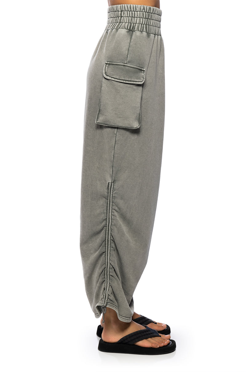 HURRICANE POCKET DETAIL MIDI SKIRT