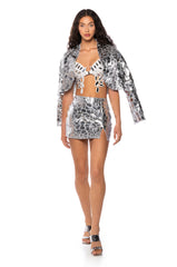 HERE FOR THE DRAMA METALLIC BRA