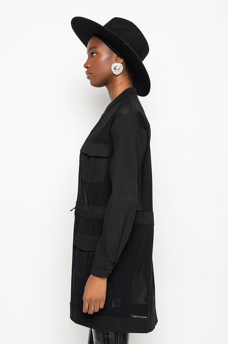 HEY NOW MESH BLAZER DUSTER