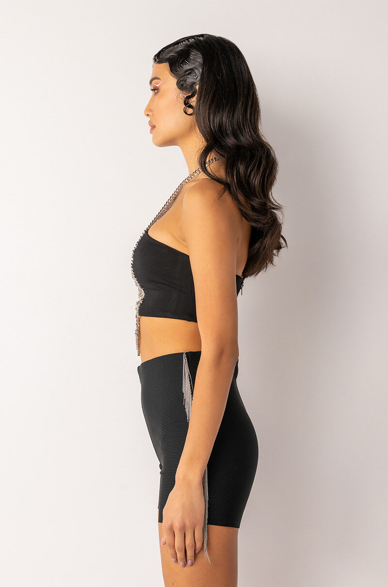 HIGH INTENSITY CHAIN HALTER TOP