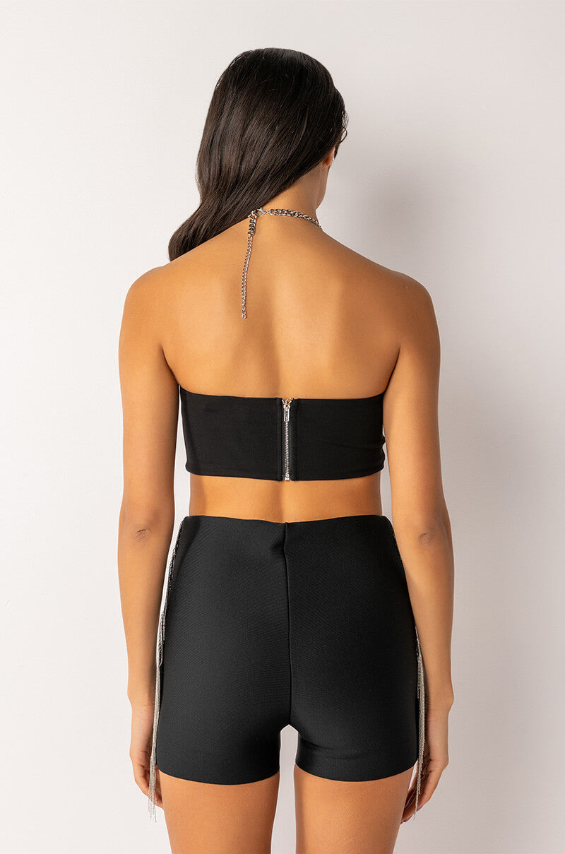 HIGH INTENSITY CHAIN HALTER TOP