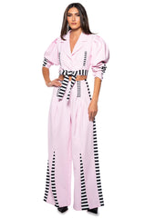 HOT GIRL STRIPED STATEMENT TROUSER