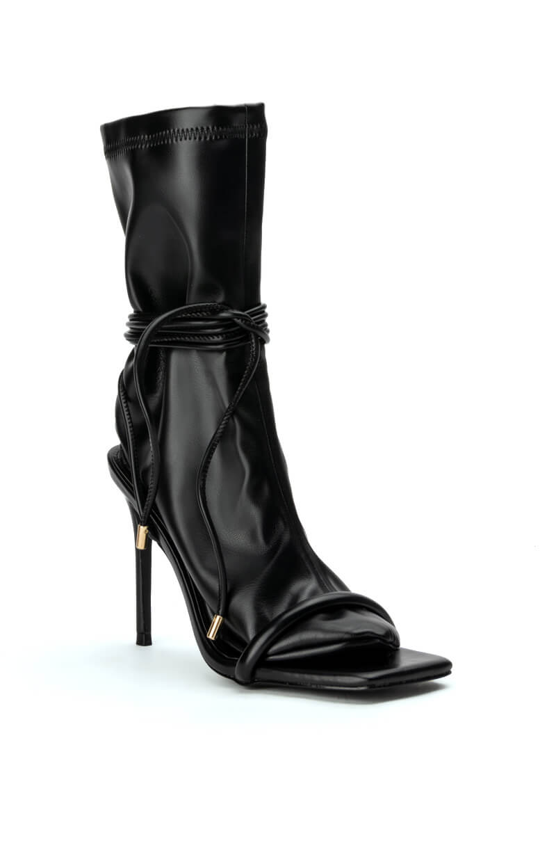 HUGO STILETTO SOCK BOOTIE IN BLACK