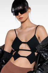 HOTTIE CUTOUT CROP TANK