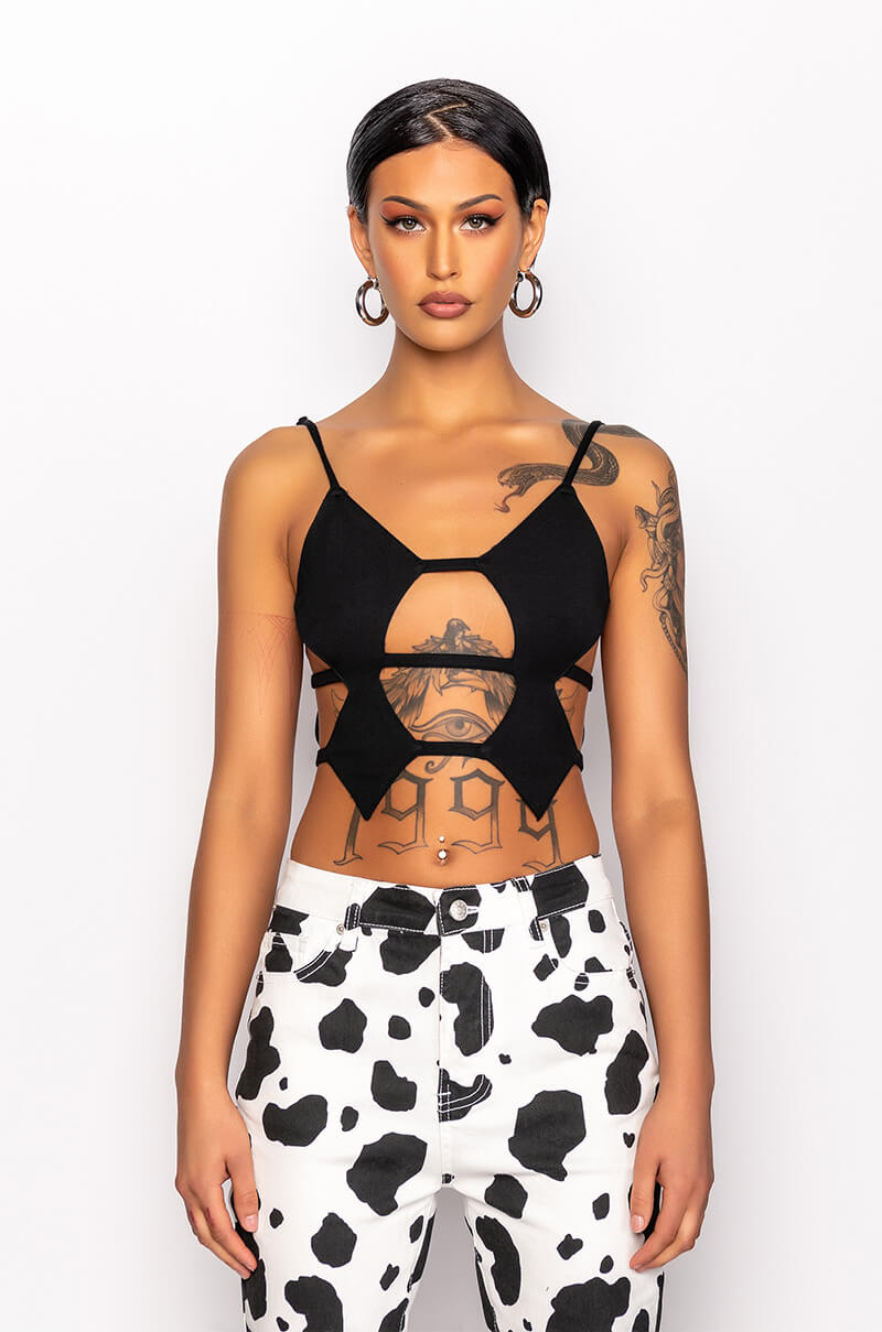 HOTTIE CUTOUT CROP TANK