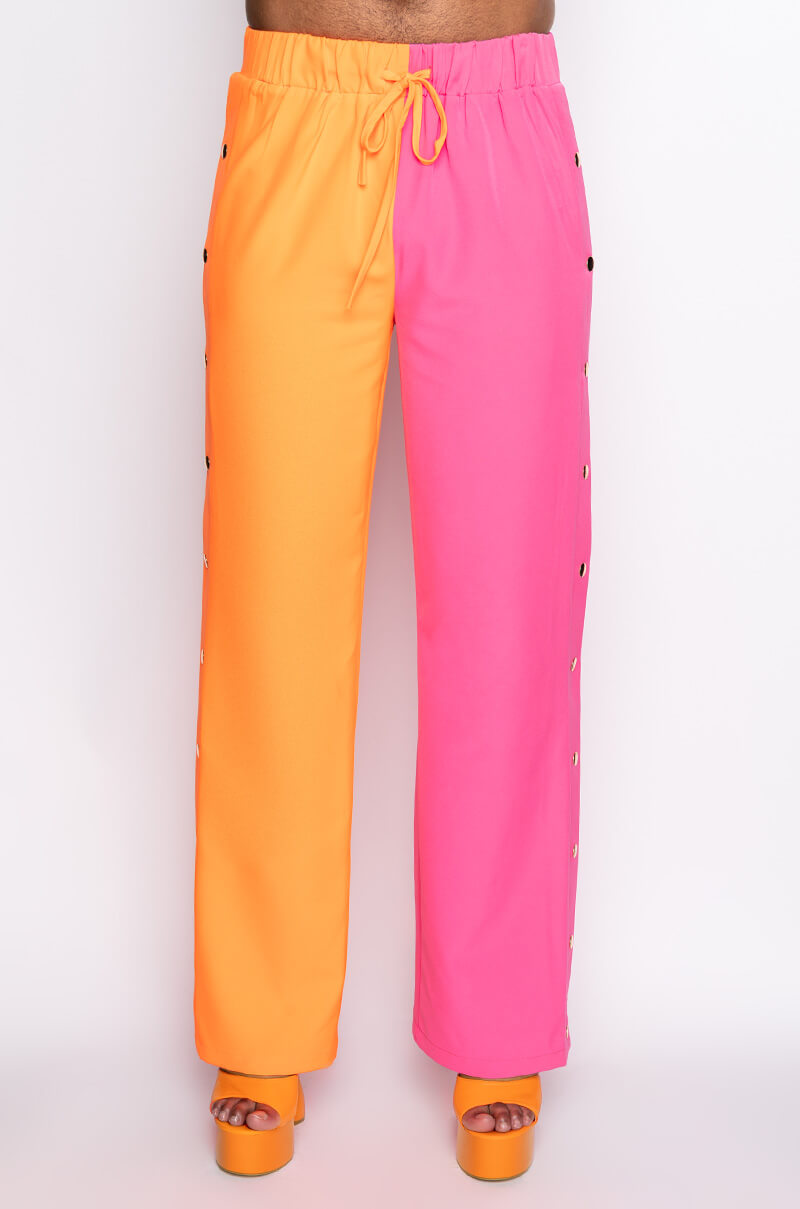 I AM ME KAZJUAN TWO TONE STRAIGHT LEG JOGGERS