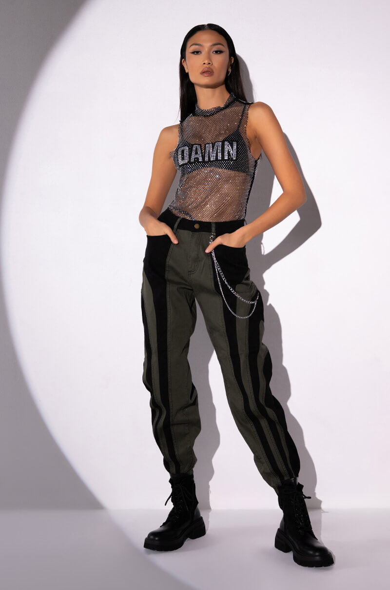 I BE DAMNED RHINESTONE TANK