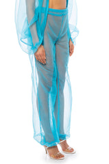 I DREAM OF JEANNIE PLEATED MESH JOGGER IN BLUE