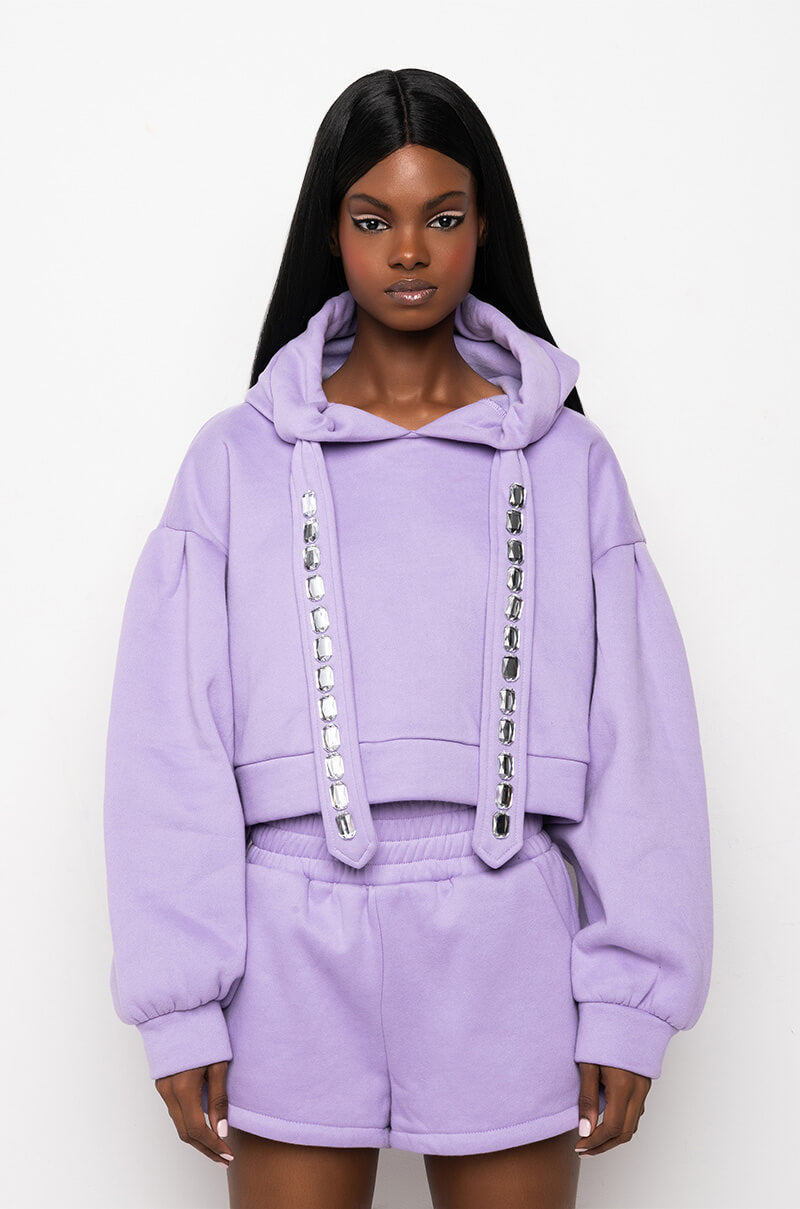 I LIKE WHAT I LIKE RHINESTONE HOODIE