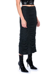 I ONLY GET BETTER RUCHED MAXI SKIRT