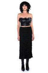 I ONLY GET BETTER RUCHED MAXI SKIRT