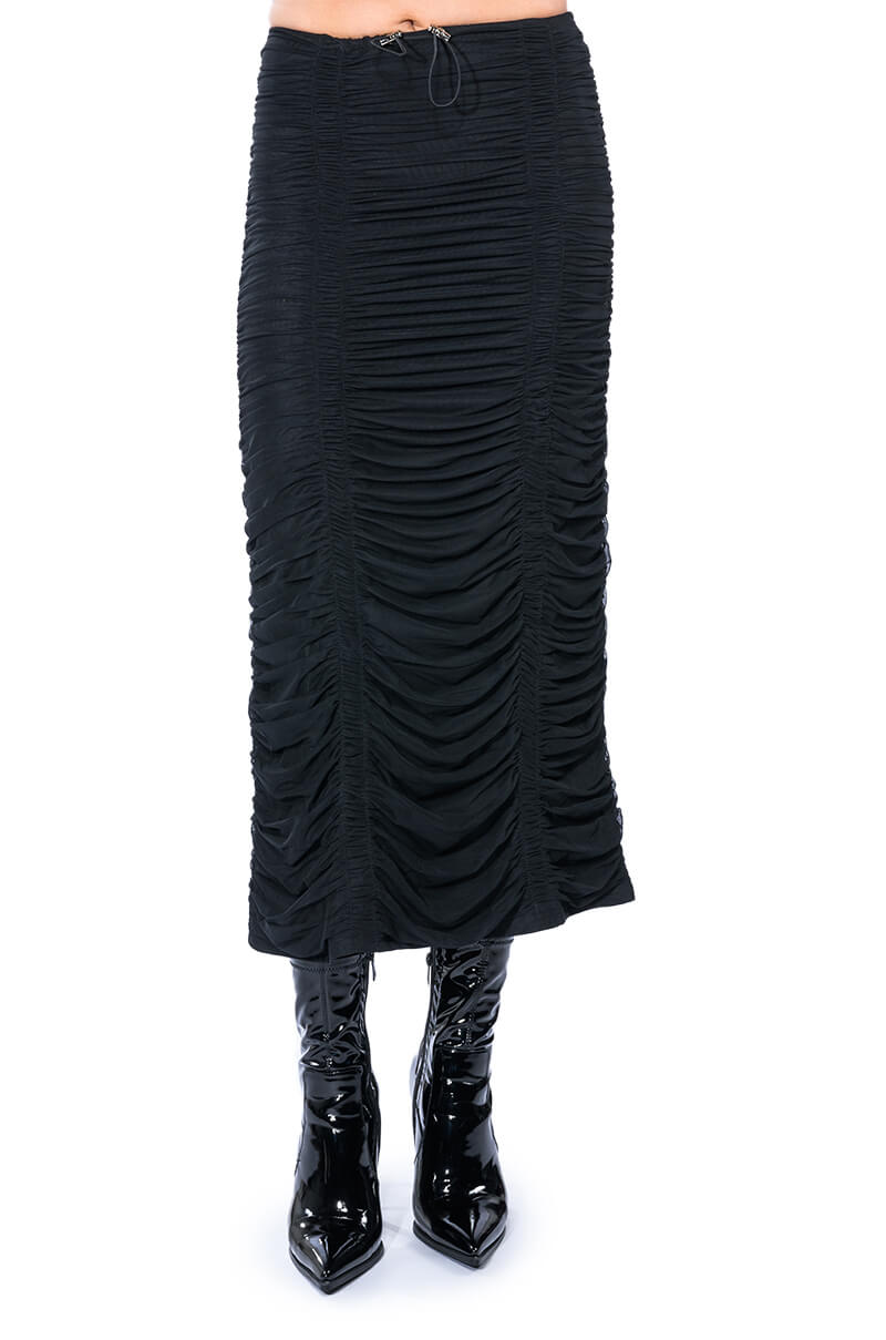 I ONLY GET BETTER RUCHED MAXI SKIRT