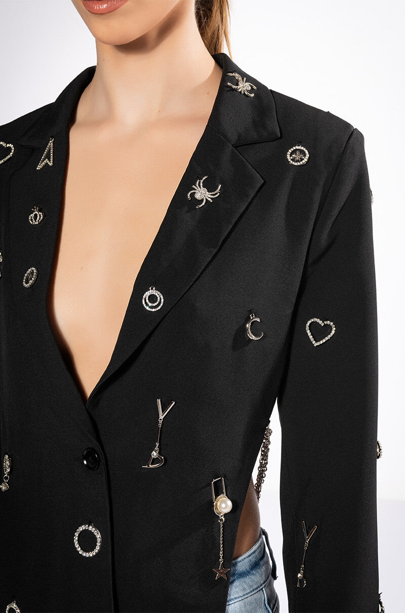 I PUT A SPELL ON YOU OPEN BACK CHARM BLAZER