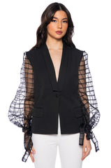 I'LL BE HERE SHEER ARM BLAZER