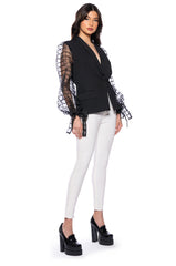 I'LL BE HERE SHEER ARM BLAZER