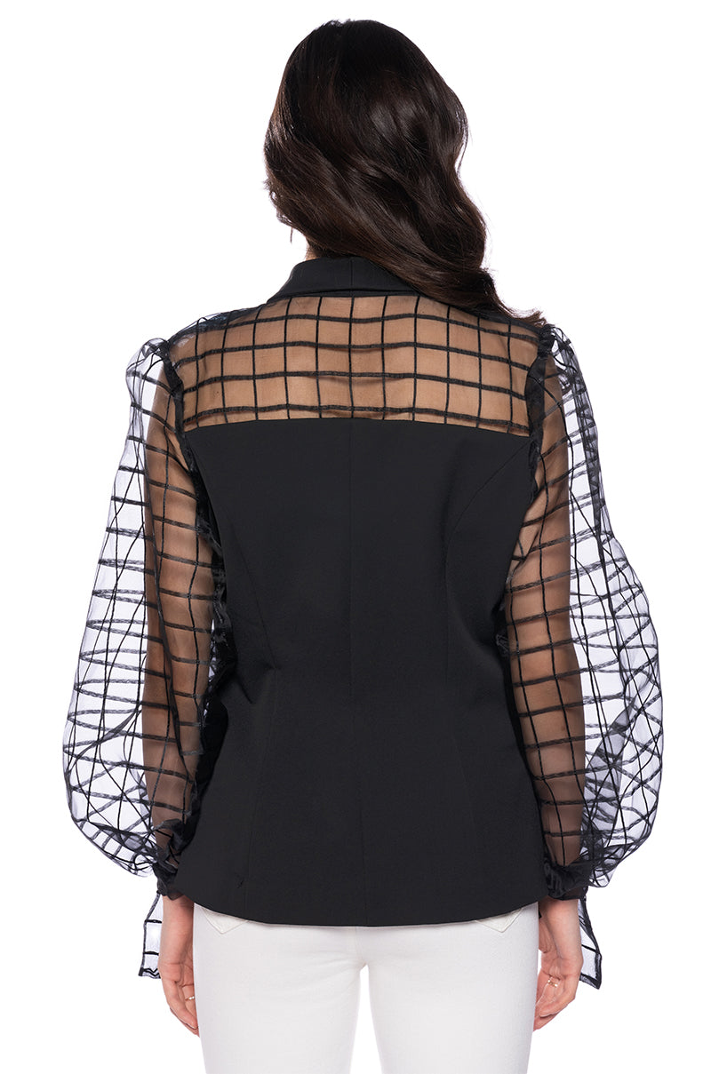 I'LL BE HERE SHEER ARM BLAZER