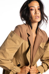 ILLUME OFF SHOULDER CLASS TRENCH BODY