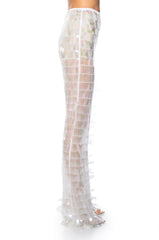 IMPRESS ME IRIDESCENT WIDE LEG SEQUIN PANT