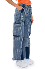 IN MY THOUGHTS ULTRA BAGGY CARGO JEANS
