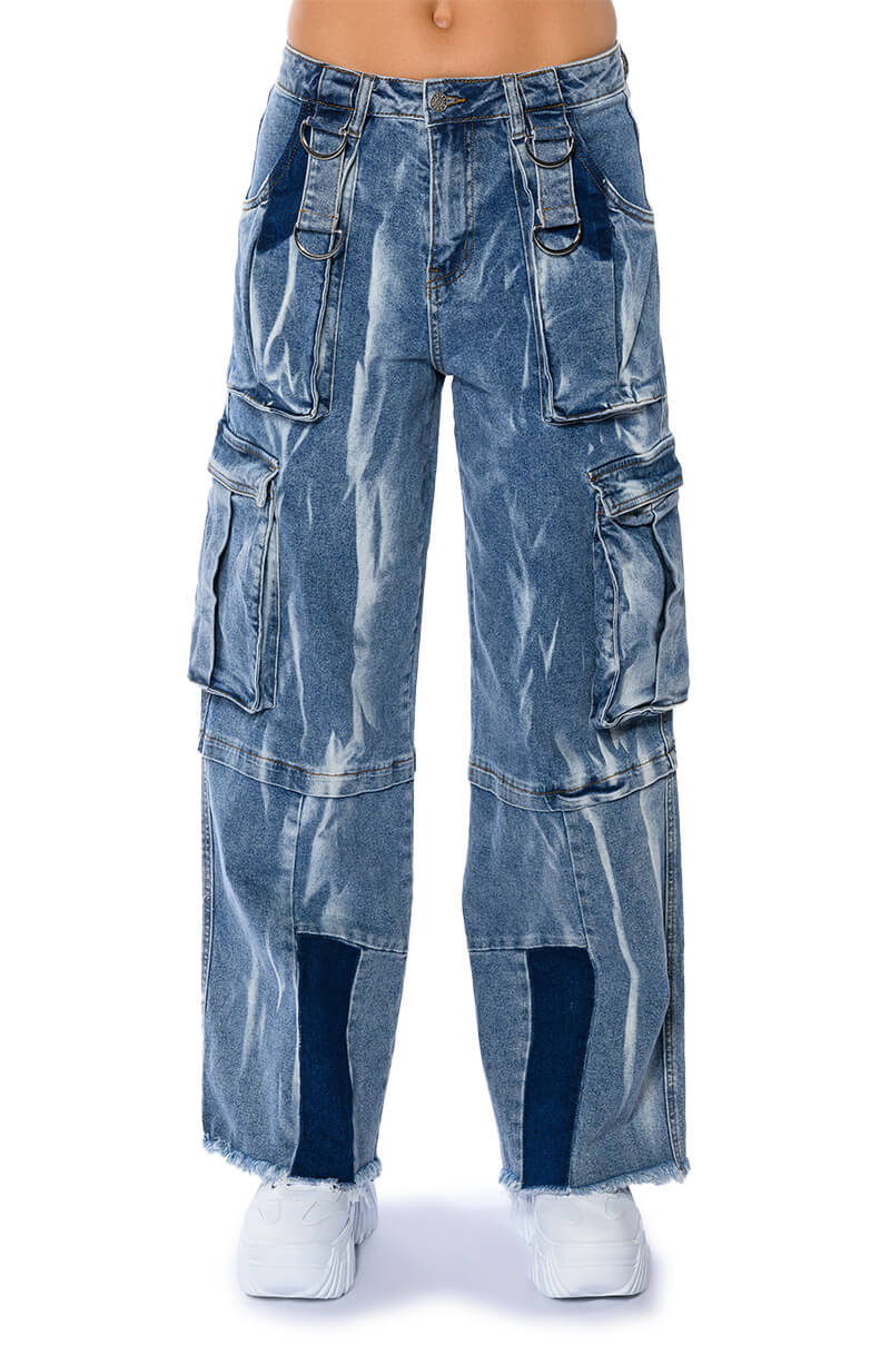 IN MY THOUGHTS ULTRA BAGGY CARGO JEANS
