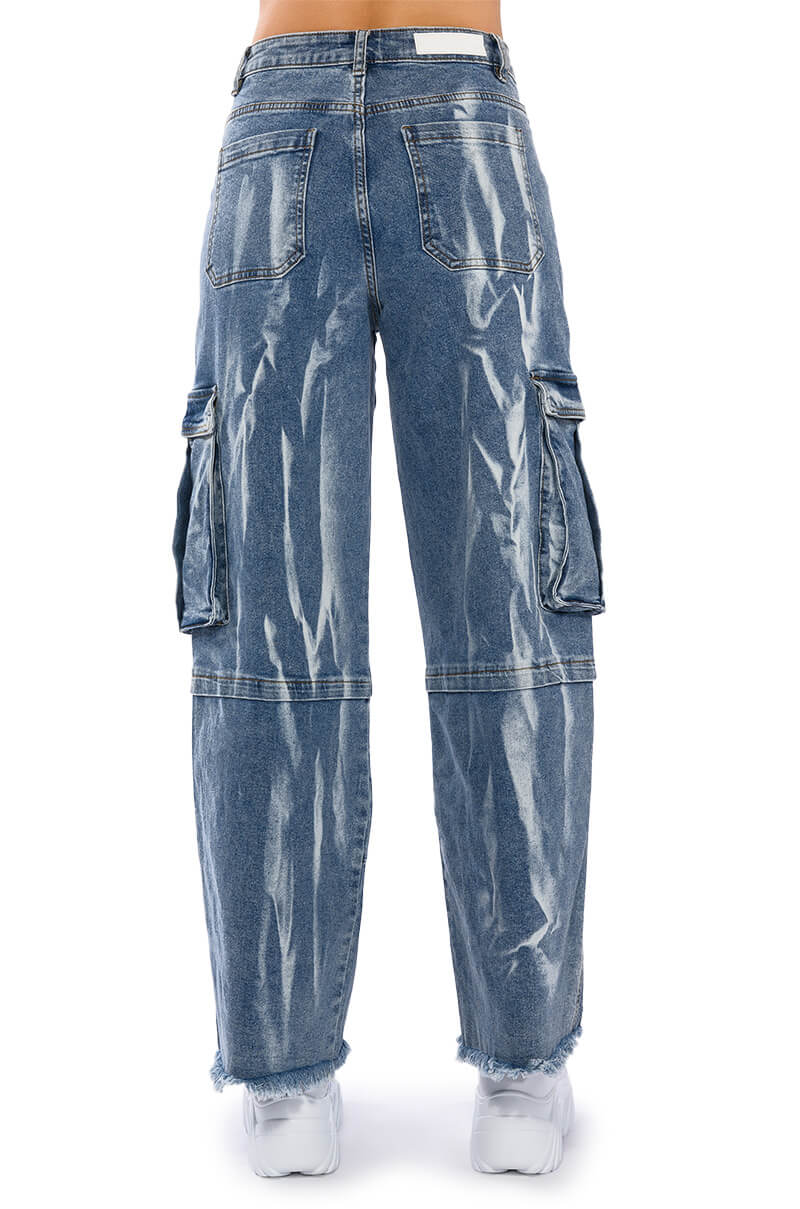 IN MY THOUGHTS ULTRA BAGGY CARGO JEANS