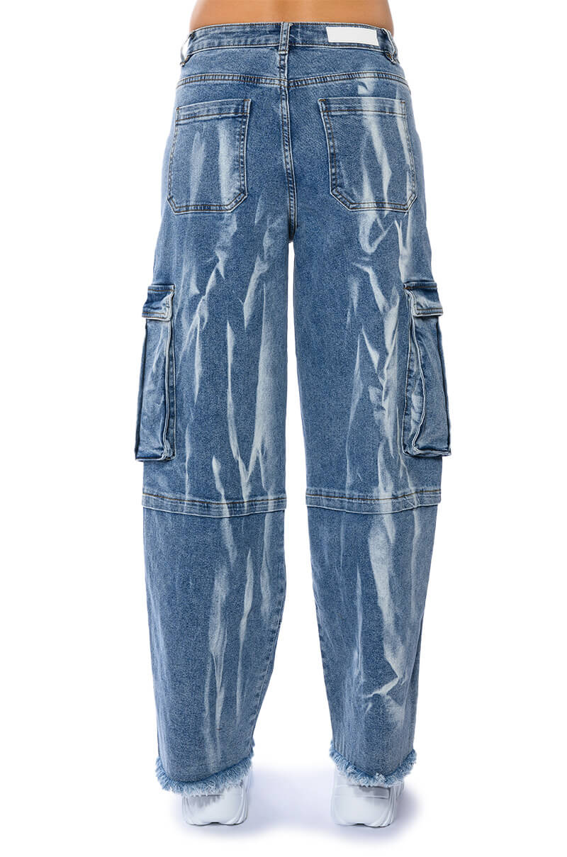 IN MY THOUGHTS ULTRA BAGGY CARGO JEANS