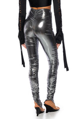 IN THE COSMOS METALLIC RUCHED LEGGING