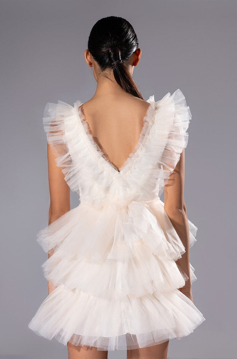 IN THE GARDEN TULLE MINI DRESS
