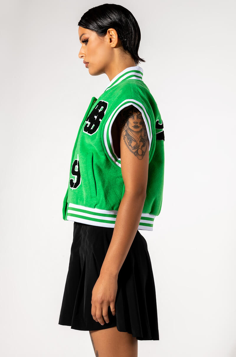 BOSTON GREEN VARSITY VEST