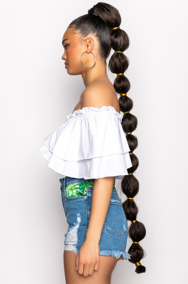 CHEYENNE RUFFLE CROP TOP