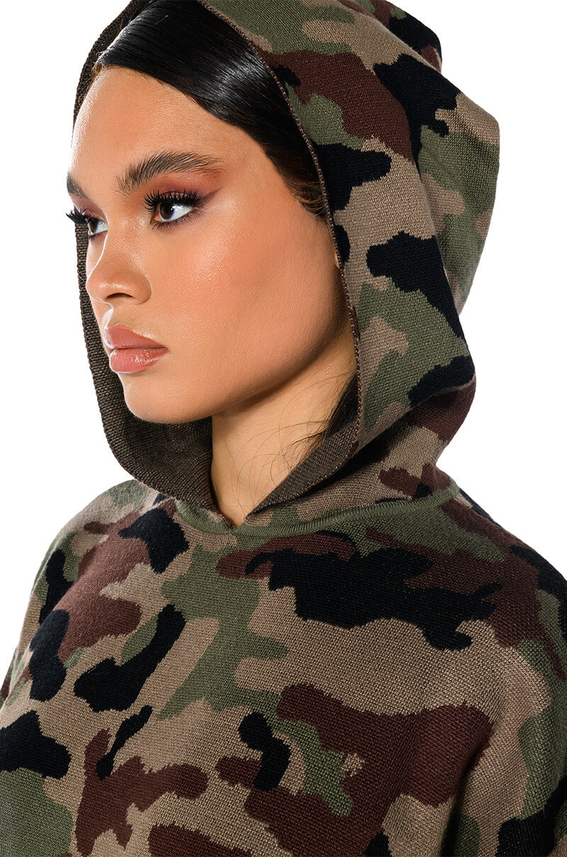 INCOGNITO MODE KNIT HOODIE