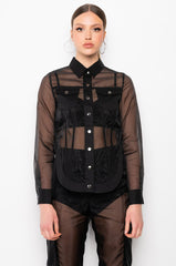 INCOGNITO SHEER BUTTON DOWN