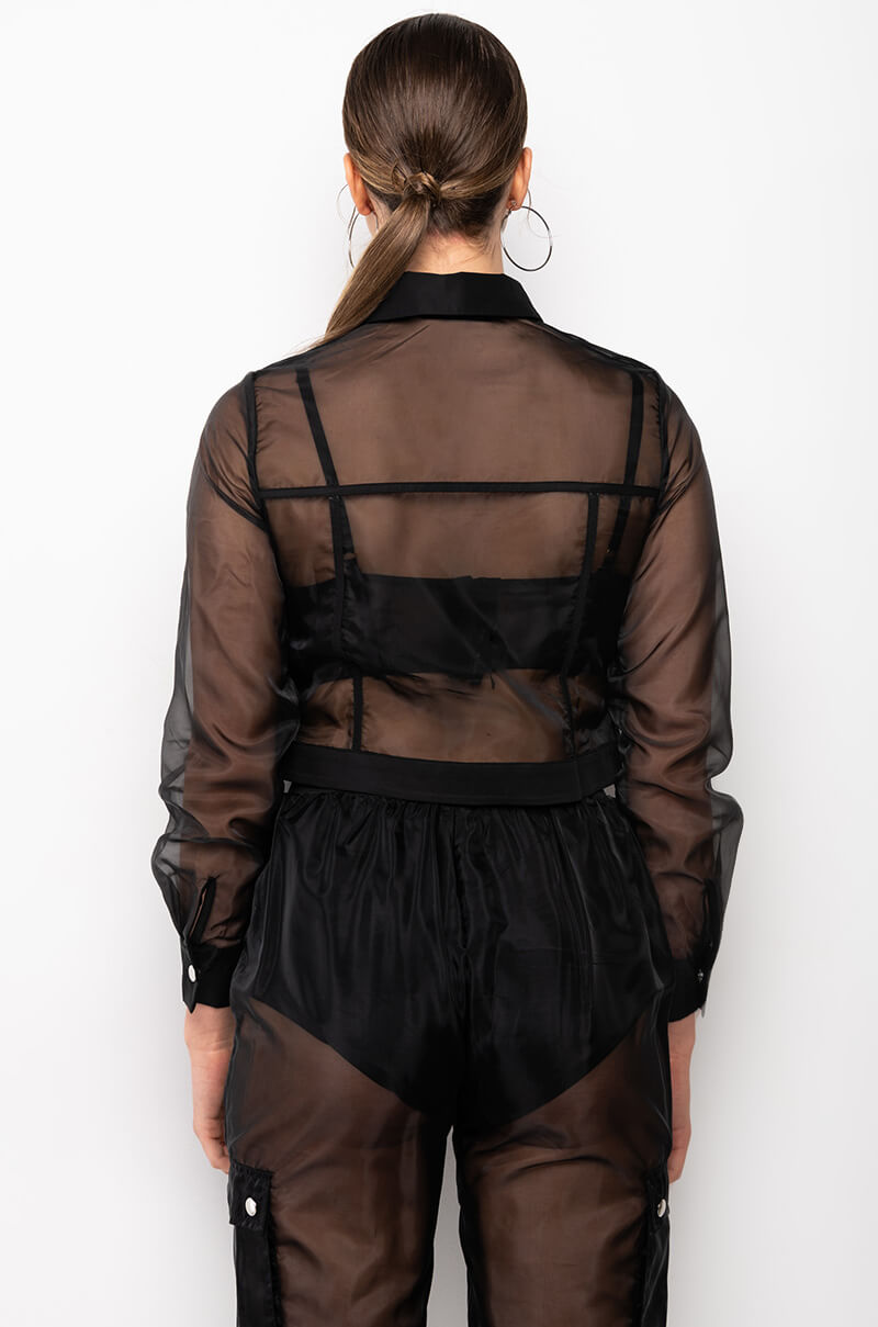 INCOGNITO SHEER BUTTON DOWN