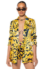 INTO THE WILD PRINTED SATIN SHORT