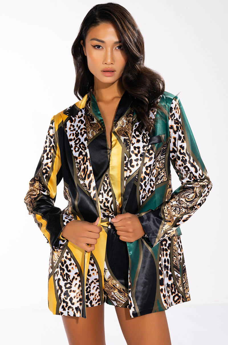 INTO THE WILD SATIN BODYSUIT