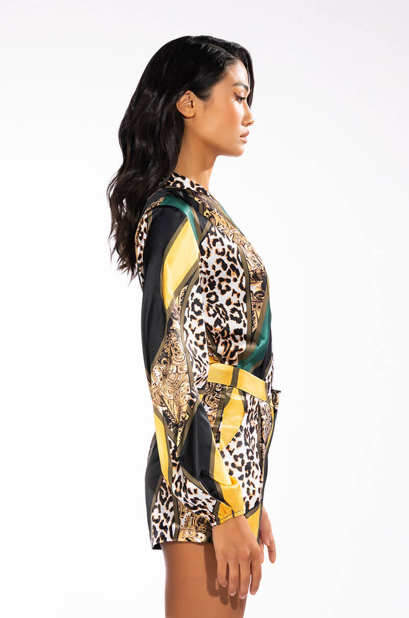 INTO THE WILD SATIN BODYSUIT