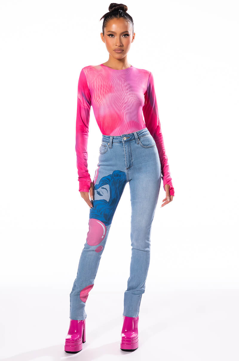 IRIS LONG SLEEVE MESH BODYSUIT