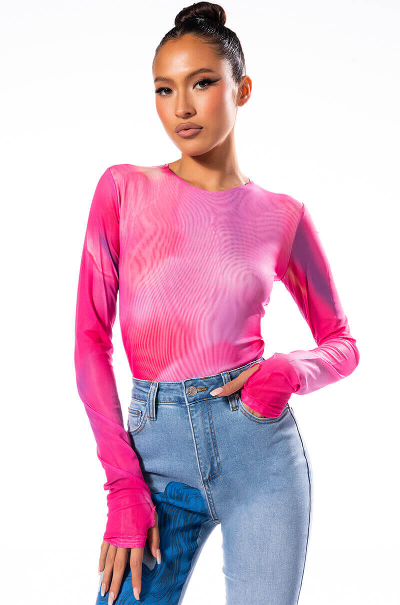 IRIS LONG SLEEVE MESH BODYSUIT
