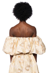 IRIS OFF THE SHOULDER BROCADE BLOUSE