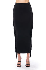 IRMA FRINGE MAXI SKIRT